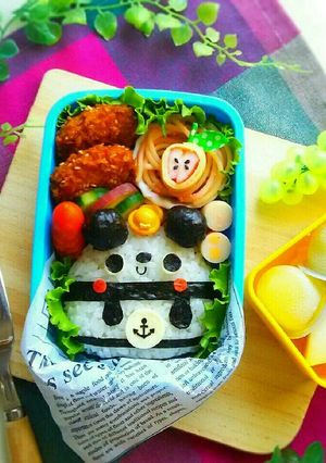 麦ワラ帽子をかぶったパンダちゃん弁当♡-レシピのメイン写真