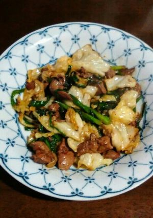 鶏ももレバニラ炒め-レシピのメイン写真