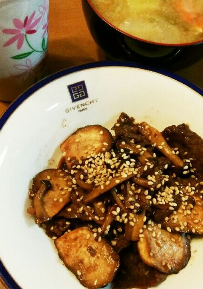 まるしいたけと牛肉のしぐれ煮-レシピのメイン写真