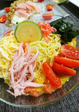 果肉たっぷり‼オレンジの冷やし中華タレ-レシピのメイン写真