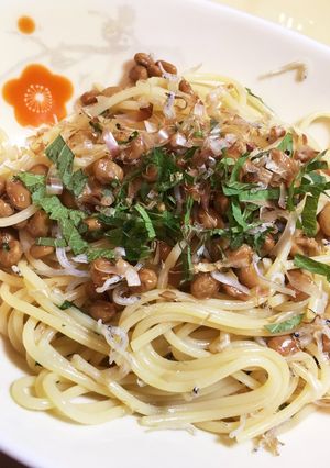 納豆大葉しらす 和風パスタ スパゲティ-レシピのメイン写真