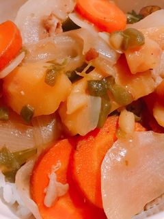 肉野菜炒め丼-レシピのメイン写真