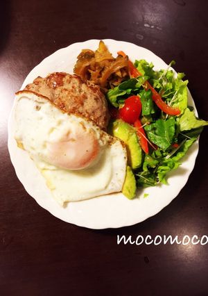 ワンプレートでオシャレハンバーグ♪-レシピのメイン写真