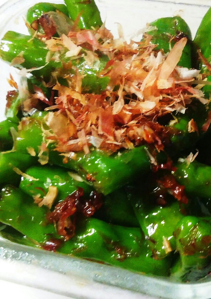 ３ステップつくおき！ししとうのおかか醤油-レシピのメイン写真