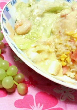 ✿簡単♪❀レタス海鮮✿あんかけチャーハン-レシピのメイン写真