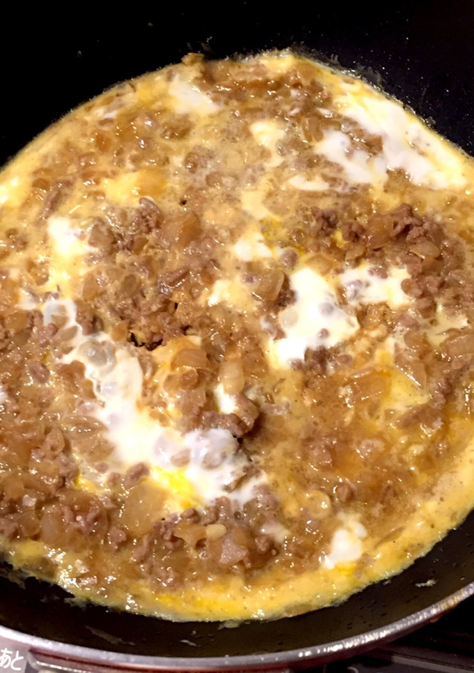 簡単！丼に☆弁当に【ひき肉の卵とじ】-レシピのメイン写真