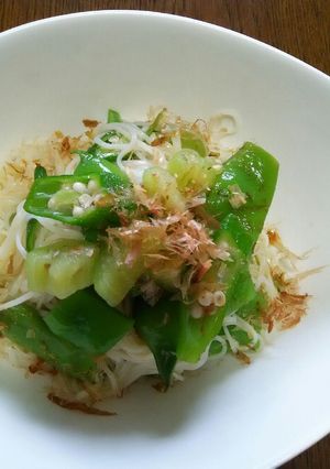 夏の終わりのぶっかけ素麺 タイプグリーン-レシピのメイン写真