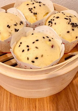 蒸篭でつくる さつまいも蒸しパン-レシピのメイン写真