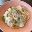アスパラと帆立のクリームチーズリゾット