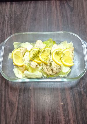 鶏むね肉とキャベツのレモンペッパー蒸し-レシピのメイン写真