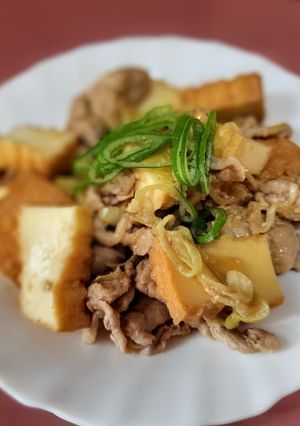 ✿簡単★厚揚げと豚肉の麺つゆ生姜焼き✿-レシピのメイン写真