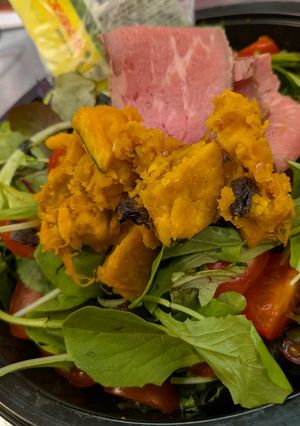ローストビーフと、かぼちゃのサラダ-レシピのメイン写真