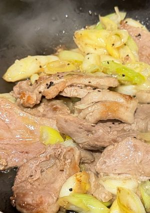 簡単：鴨肉とネギの炒め物-レシピのメイン写真