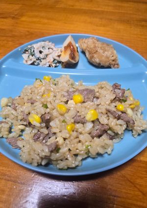 簡単☆牛肉炒飯(焼き肉のタレ)-レシピのメイン写真
