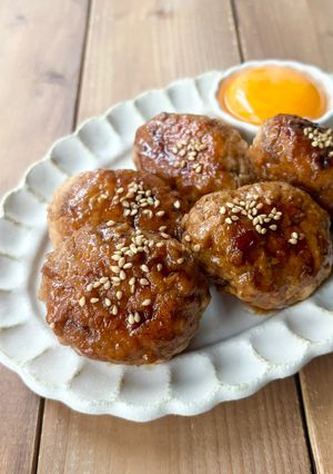 簡単♪鶏つくねの照り焼き／豆腐入り-レシピのメイン写真