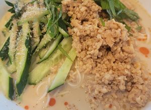 鶏肉そぼろの豆乳坦々風そうめん-レシピのメイン写真
