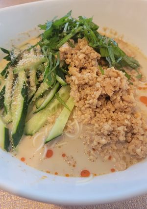 鶏肉そぼろの豆乳坦々風そうめん-レシピのメイン写真