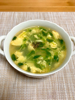 家計応援✨豆苗とたまごのスープ-レシピのメイン写真