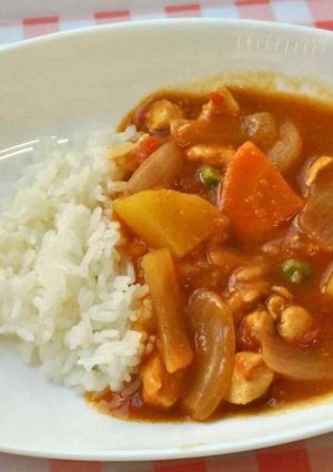 チキンカレー　給食-レシピのメイン写真