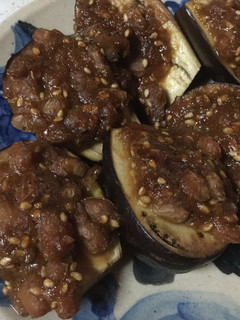混ぜて焼くだけ！ナスの納豆田楽-レシピのメイン写真