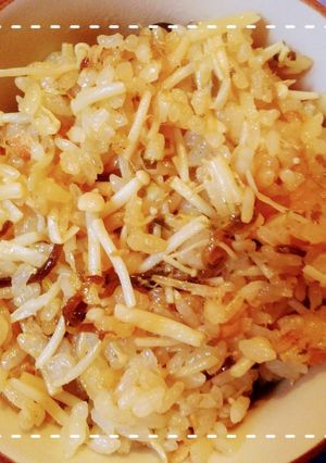 調味料不要！えのきと塩昆布の炊き込みご飯-レシピのメイン写真