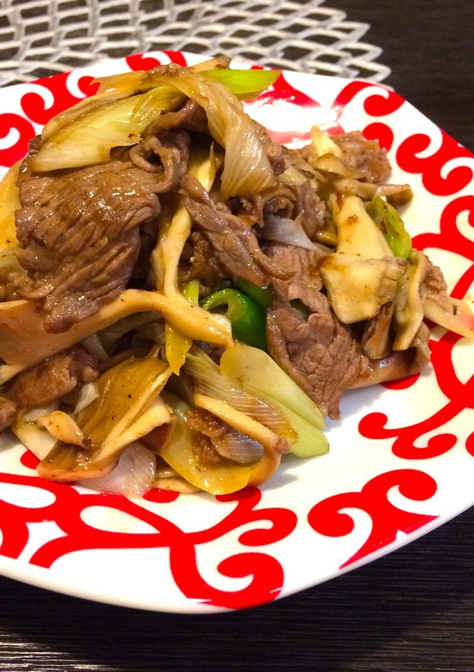 ☆牛肉と白ネギのオイスターソース炒め☆-レシピのメイン写真