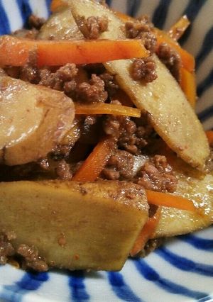 常備菜♡挽き肉入りきんぴらごぼう-レシピのメイン写真