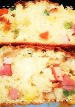 HMとミックスベジタブルで！ケーク・サレ-レシピのメイン写真