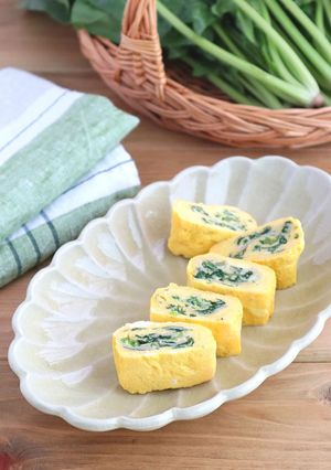 お弁当に♪ほうれん草とベーコンの卵焼き-レシピのメイン写真