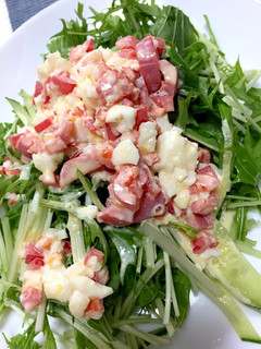 簡単タルタルドレッシングで水菜サラダ-レシピのメイン写真