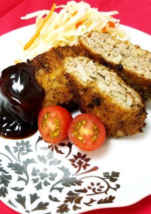 ふわふわサクサク野菜たっぷりメンチカツ♪-レシピのメイン写真