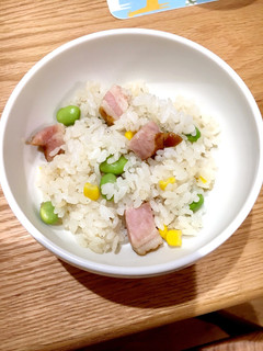 ブロックベーコンと枝豆の炊き込みご飯-レシピのメイン写真