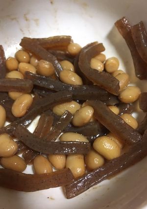 こんにゃくと大豆の煮物-レシピのメイン写真