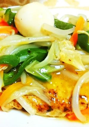 中華餡かけ豆腐バーグ★挽肉250で8個！-レシピのメイン写真