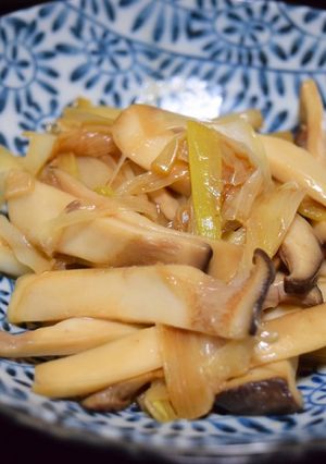 簡単すぎっ!エリンギとネギのポン酢炒め♪-レシピのメイン写真
