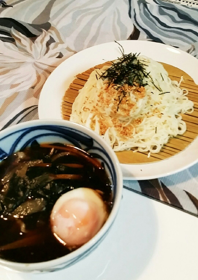 生ワカメと野菜のつけ素麺　あつもり-レシピのメイン写真