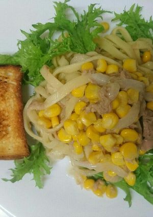 わさび菜とツナソースパスタ-レシピのメイン写真