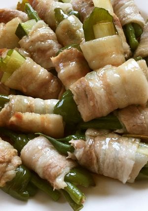 豚バラの野菜巻き〜メープルしょうゆ味〜-レシピのメイン写真