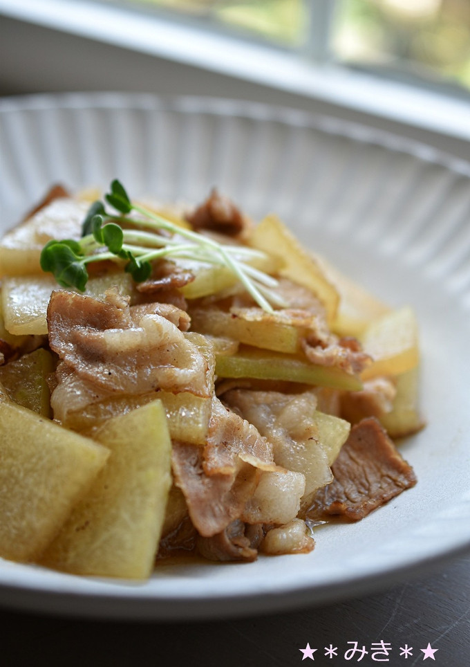 冬瓜と豚肉の炒め物-レシピのメイン写真