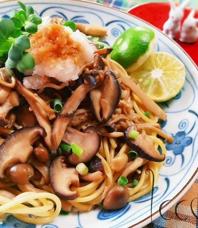 ヘルシー♪大根おろしときのこの和風パスタ by Icco000 【クックパッド