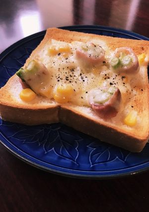 ❁アスパラベーコンとコーンのトースト❁-レシピのメイン写真