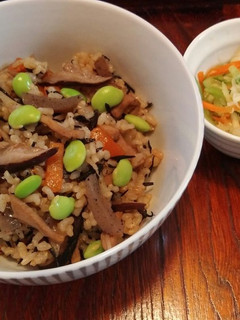 ひじき・高野豆腐・枝豆の炊き込みご飯☆-レシピのメイン写真