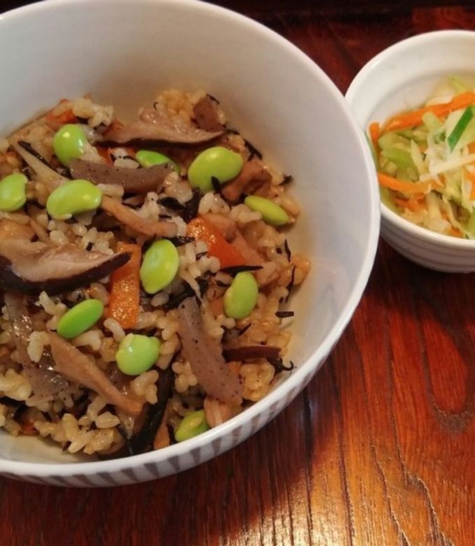 ひじき・高野豆腐・枝豆の炊き込みご飯☆ by 薬膳士asitako