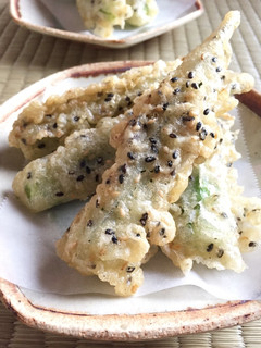 オクラの胡麻塩天ぷら-レシピのメイン写真