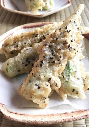 オクラの胡麻塩天ぷら-レシピのメイン写真