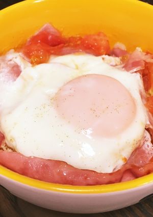 簡単☆トマたまベ丼-レシピのメイン写真