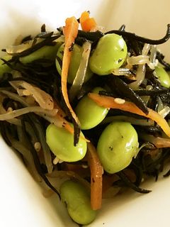枝豆とひじきと白滝の炒め煮-レシピのメイン写真