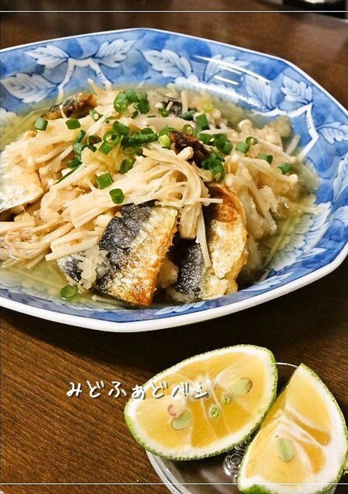 鰯とえのき✿かぼす香る大根のこぶおろし-レシピのメイン写真