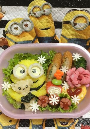キャラ弁 ちっちゃなミニオンのボブ♡-レシピのメイン写真