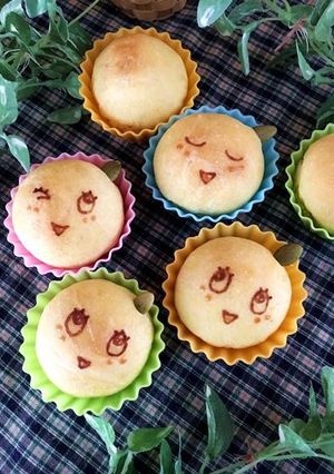 発酵1分！時短パン★ふなっしーの丸パン-レシピのメイン写真